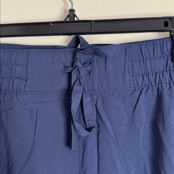 Aerie Navy Elastic Waist Drawstring Viscose Cuffed Crop Joggers size L - Image 6