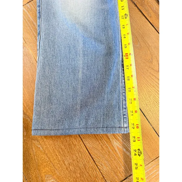 A.L.C. Wide Leg Button Fly Jeans Women's‎ Light Blue Wash Size 2 - Image 8