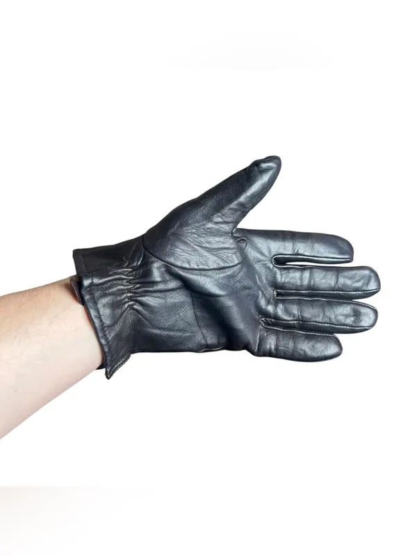 Leather Gloves Cashmere Lined Women’s Dark Brown Size Medium Short Length Soft - Image 9