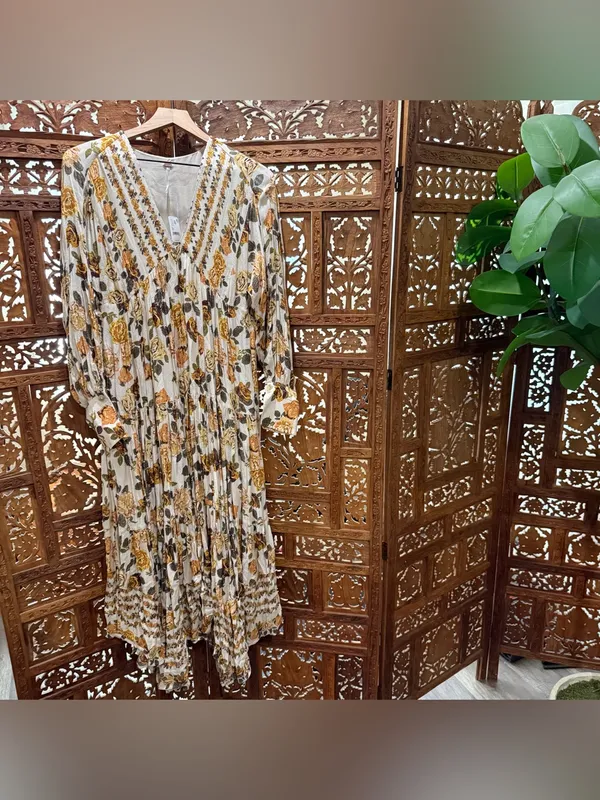 NWT free people rows of roses maxi dress - Image 4