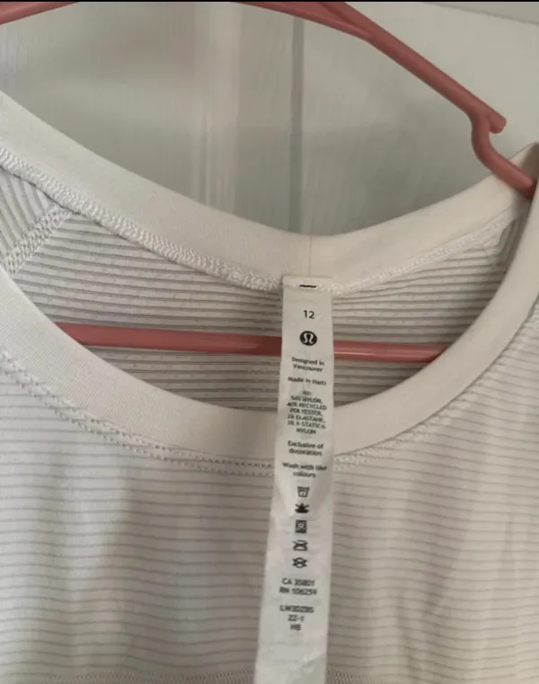 White Lululemon Swiftly Short Sleeve - Image 3
