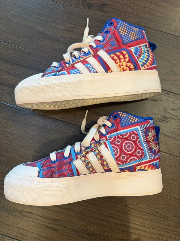 Adidas FARM Rio x Bravada 2.0 Platform Mid Skateboard Patchwork Quilt 7.5 - C65 - Image 7