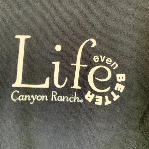 Canyon Ranch Life Even Better Graphic Tee Spa Black Cotton Anvil Womens Medium - Image 2