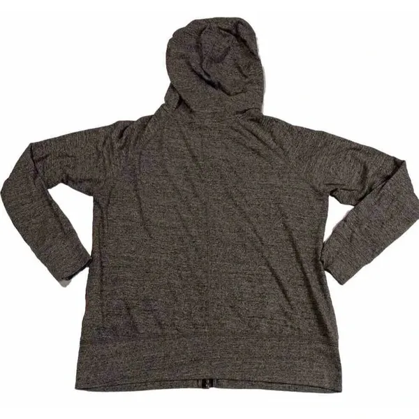 Vintage Nike Hooded‎ Full Zip Light Weight Track Jacket size Medium Gray - Image 2
