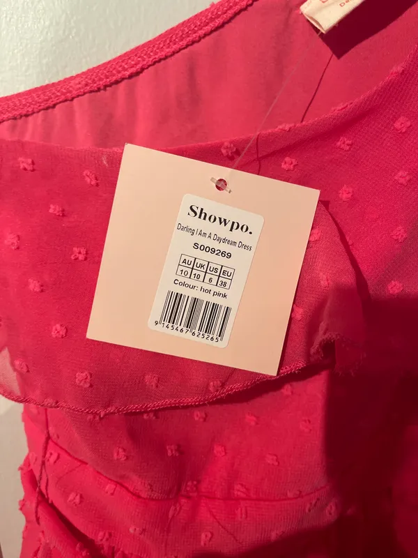 Showpo Pink One Shoulder Dress - Image 6
