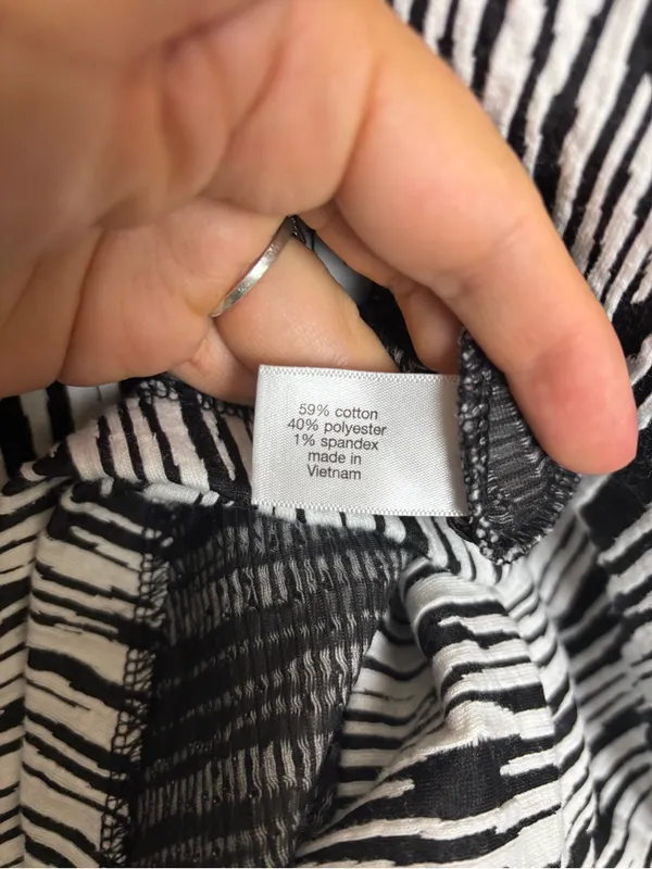 Lane Bryant Black White Textured Knit Sleeveless Fit & Flare Skater Dress - Image 8
