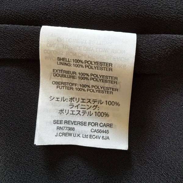 J. Crew Black Crepe Wrap Dress Tie Waist Size 10 Minimalist Classic Professional - Image 9