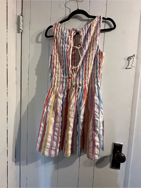 SAYLOR ANTHROPOLOGIE Multicolor Striped Smocked Sundress - Image 4