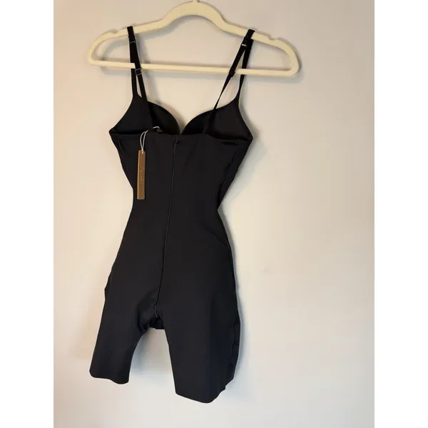 SKIMS Ultimate Mid Thigh Bodysuit Onyx Black Butt Enhancing XS Shapewear NWT - Image 2