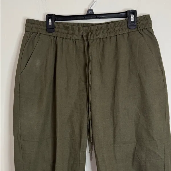 J.Crew Factory Linen Blend Utility Jogger Pants/Chinos Drawstring Waistband 12 - Image 4