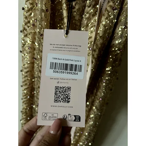Oh Polly Constance Embellished Cowl-Neck Maxi Dress in Gold Size 0 New - Image 7