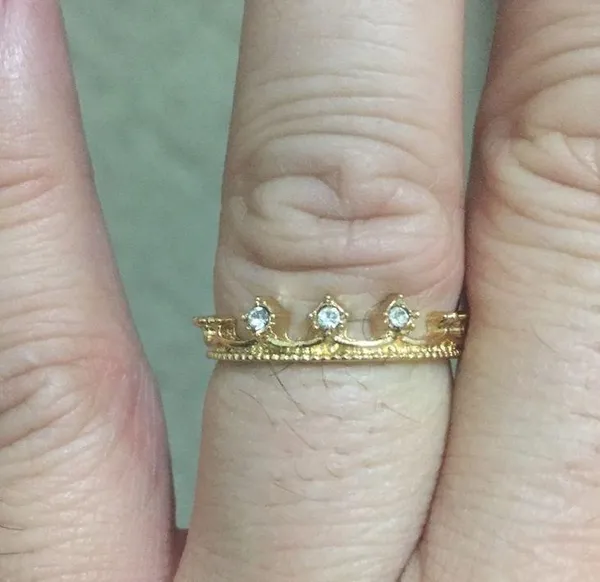 Gold Plated Crown Ring - Image 4