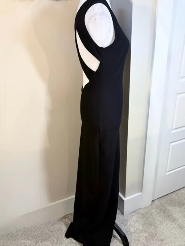 💥Lovers + Friends Passion Black Cutout Maxi Dress with High Slit Sz M🧡 - Image 6