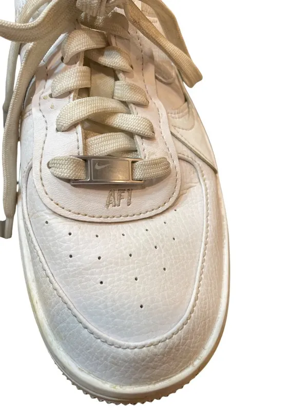 Nike Air Force 1 wms white green platform leather LT sneakers sz 8.5 SKU 10-335 - Image 16