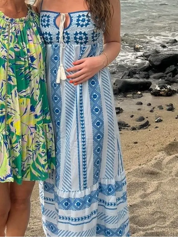 Beach Boutique Blue Maxi Dress - Image 3