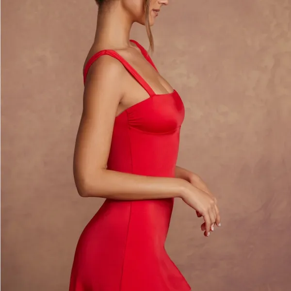 Oh Polly Red Mini Bodycon Dress - Image 4
