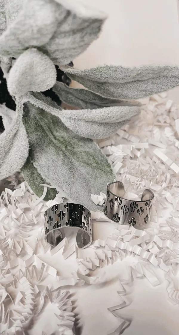 Handmade Cactus Thick Ring - Image 2