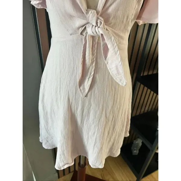 Lulus sexy pink dress with tie upfront size XS - Image 2
