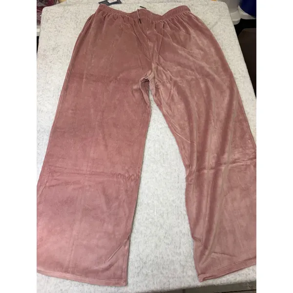 Universal Thread Womens High Rise Velour‎ Wide Leg Pants Mauve Pink 1X NWT - Image 5