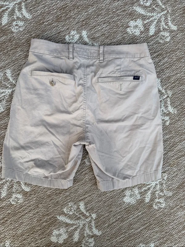 Abercrombie & Fitch Light Beige Flat-Front women Shorts - Image 3