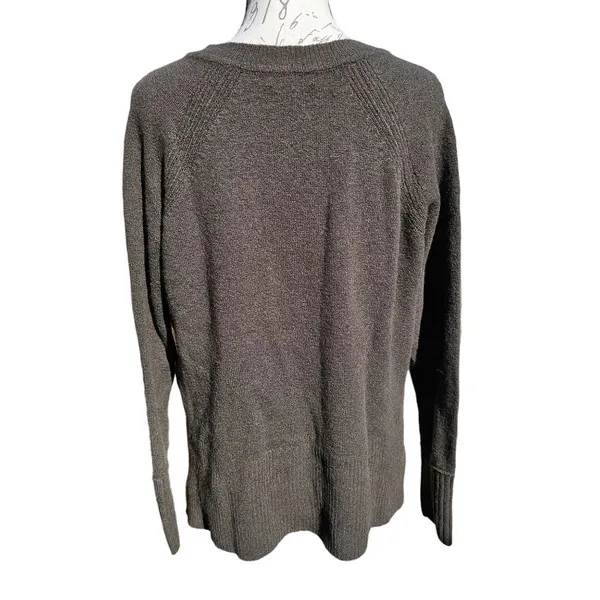 J. Crew Olive Green Alpaca Blend V-Neck Long Sleeve Pullover Sweater Size S‎ - Image 3