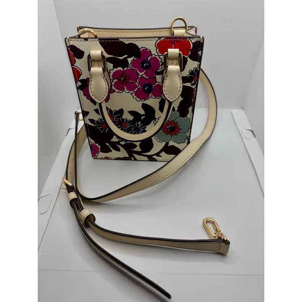 Tory Birch Emerson Mini Shopper Floral Shoulder Strap Crossbody Purse - Image 3