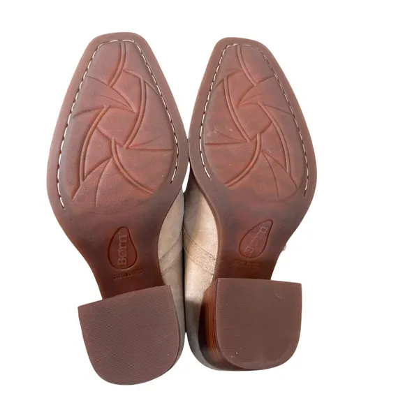 Born Adelphi Suede Snip Toe Mary Jane Pumps Beige Suede 6.5M Neutral Minimalist - Image 7