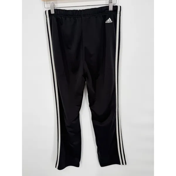 Adidas Track Pants Women S Black Good 3-Stripe Straight Leg Zip Pocket 172772 - Image 3