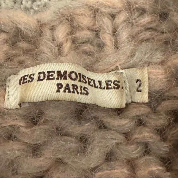 Mes Demoiselles chunky Mohair Blend Sweater V-Neck size Medium oversized - Image 8