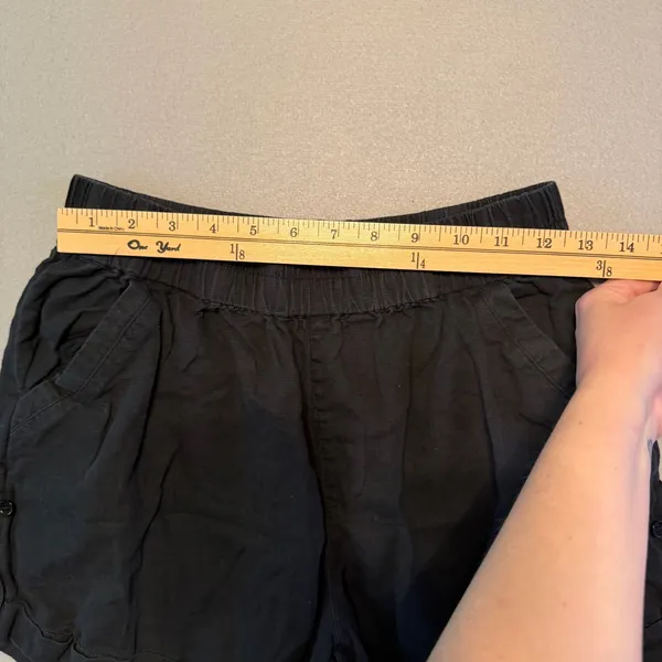 Pact Organic Cotton Hemp Blend Pull On Shorts Black Women Medium - Image 4