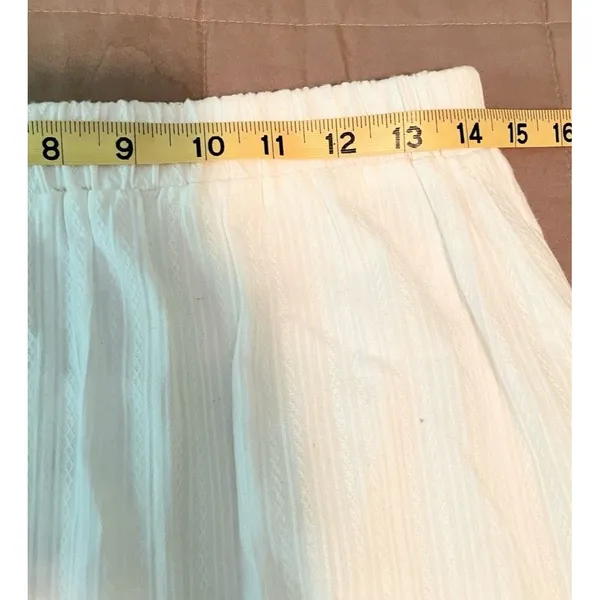 Mable Mischa Crochet Lace White Tired Ruffle Maxi Skirt Coastal Cowgirl Boho M - Image 15