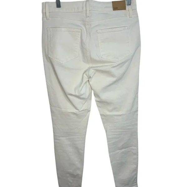 Paige‎ Hoxton Ankle High Rise Skinny Jeans Light Ecru Off White Size 29 - Image 9