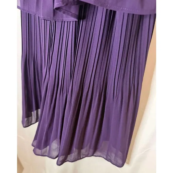 EXLURA Romper Dress Spaghetti Strap Pleated Romper sz. L - Image 9