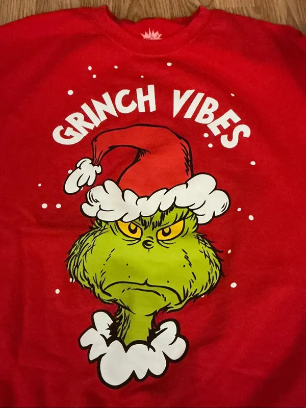 The Grinch “Grinch Vibes” Graphic Crewneck Sweatshirt Size Small - Image 6