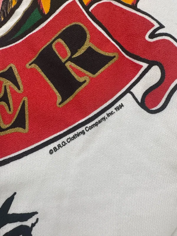 Vintage 1994 Gutt Beer Atlanta Sweatshirt XXL Pig Drinking Beer USA 90s - Image 6