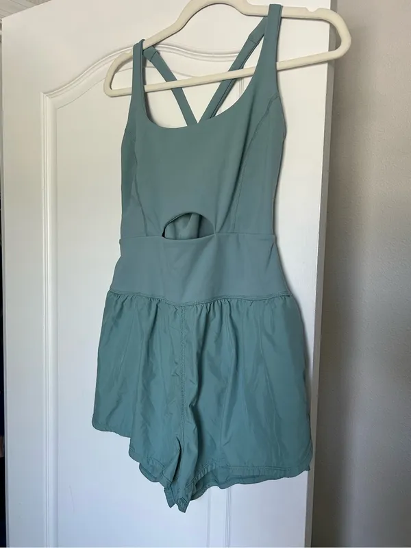 FP Movement by Free People Righteous Runsie Sage Green One-Piece Romper - Image 2