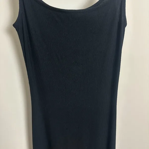 SKIMS Ribbed Long Slipdress in Onyx Black Size Medium - Image 7