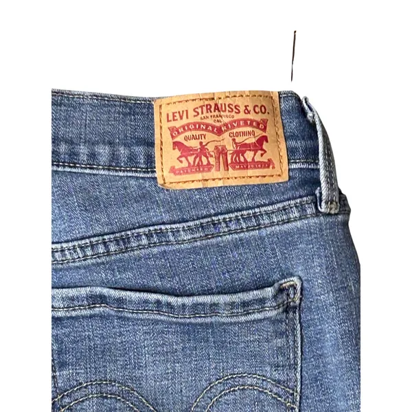 Levis 505 Straight Leg Jeans Womens 10 Blue Medium Wash Mid Rise Denim - Image 8