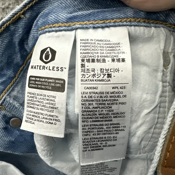 Levi's Wedgie Straight Ankle Jeans Distressed 100% Cotton Boho Women's 28 x 27.5 - Image 4