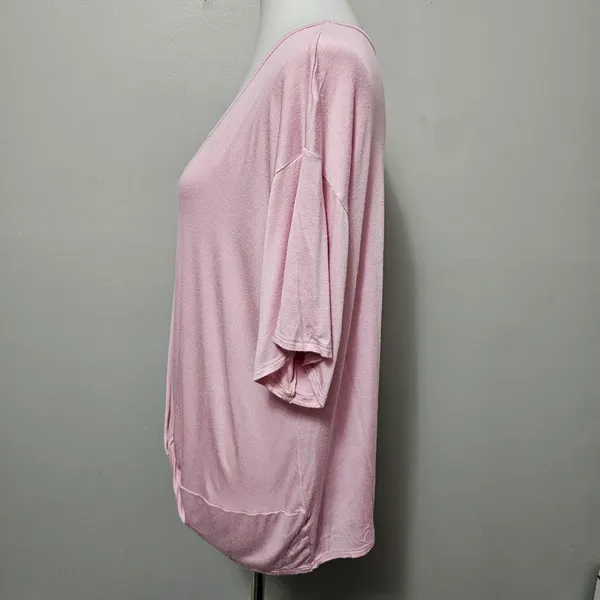 Forgotten Grace Pink Knot Front Top 2X Bohemian Pastel Clean Girl Feminine - Image 4