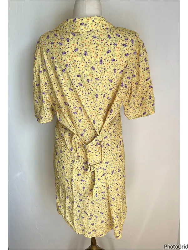 Favorite Daughter The Drew Yellow Floral Shirt Dress Small New Tags - Image 3