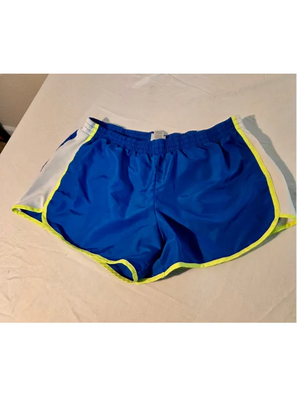 Danskin Now Girls Athletic Running Shorts Cobalt Blue Neon Trim XL 16-18 W-212 - Image 2