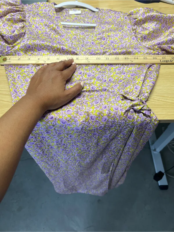 VILA Violetta‎ Wrap Dress — Yellow & Lilac Floral - Image 14