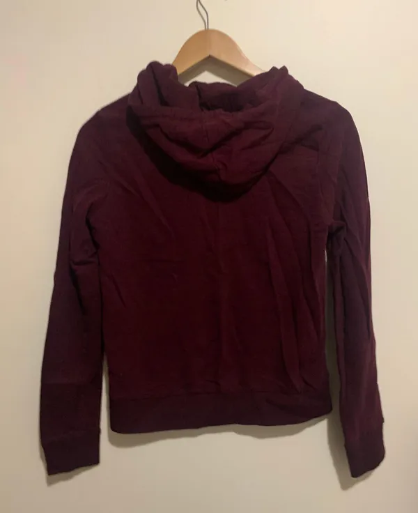 Burgundy Zip-Up Hoodie - Image 2