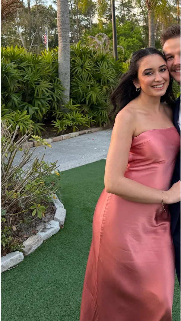 Hello Molly THE FELICITY STRAPLESS SATIN MAXI DRESS ROSE - Image 3