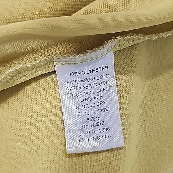 Entro‎ Polka Ruffle Short Dress Yellow Small - Image 9