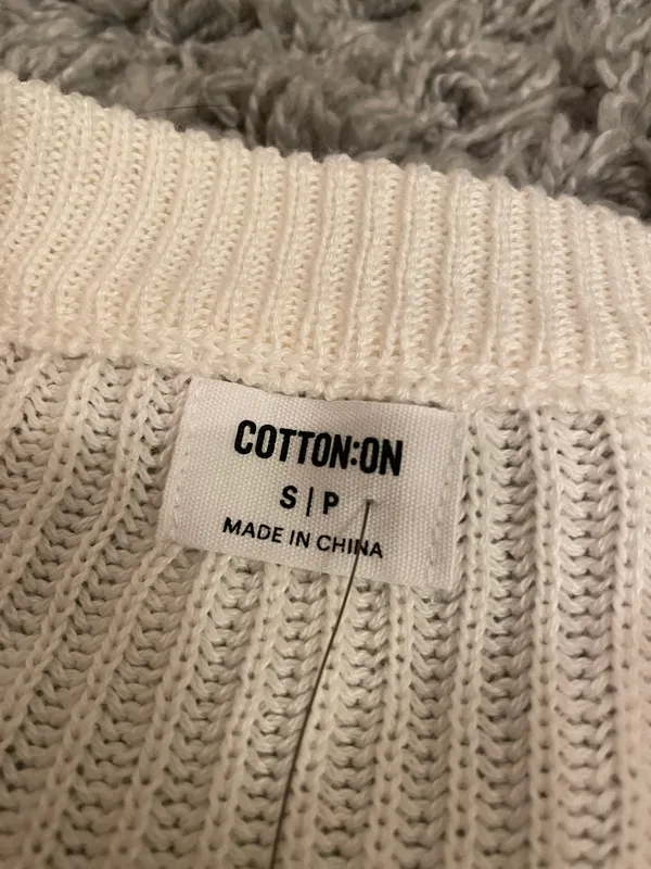 Cotton On White Crop Top Sweater - Image 7