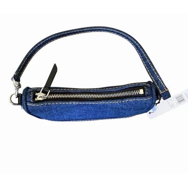 NWT Marc Jacobs Mini Drifter Denim Baguette Convertible Shoulder Bag Blue Y2K - Image 7