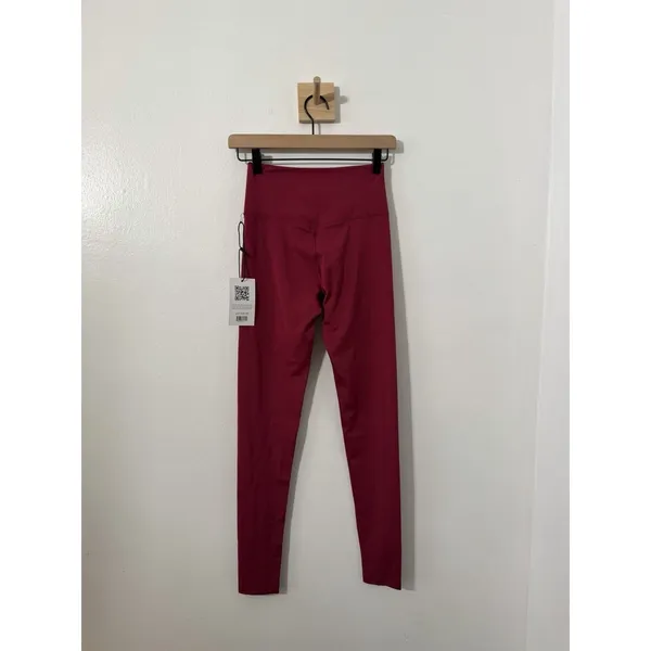 Girlfriend Collective Women’s High Rise Ankle Leggings Burgundy Size S Yoga - Image 6