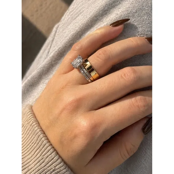 14K Gold 5mm Ring Chunky Women Pinky Band Thick Cigar Wedding Stack Unisex LUX - Image 4